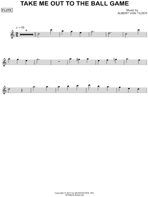 Take Me Out To the Ball Game - Flute
