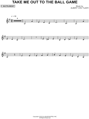 Take Me Out To the Ball Game - F Instrument