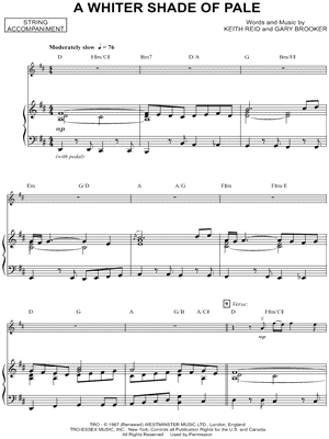A Whiter Shade of Pale - Piano Accompaniment (Strings)