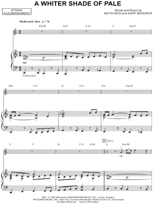 A Whiter Shade of Pale - Piano Accompaniment (Strings)