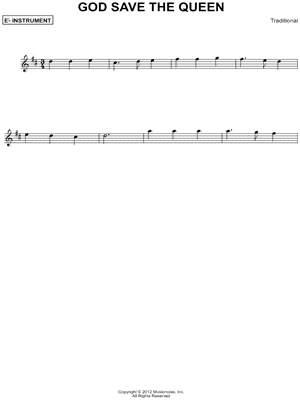 God Save the Queen - Eb Instrument