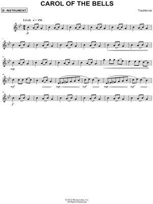 Carol of the Bells - Bb Instrument