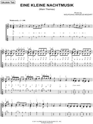 Eine Kleine Nachtmusik (Main Themes) by Wolfgang Amadeus Mozart - Sheet Music
