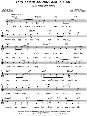 You Took Advantage of Me