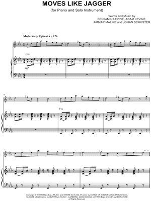 Moves Like Jagger - Piano Accompaniment