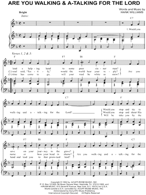 Are You Walking & A-Talking for the Lord