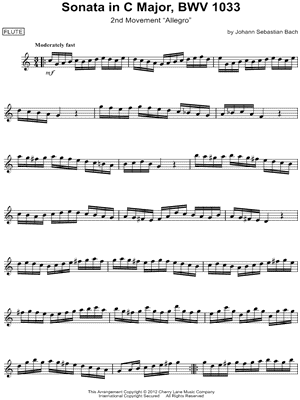 Sonata in C Major, BWV 1033: II. Allegro