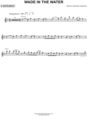 Wade In the Water - C Instrument