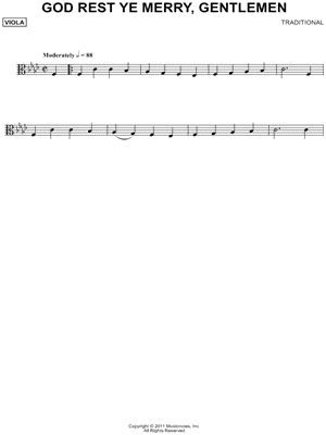 God Rest Ye Merry, Gentlemen - Viola