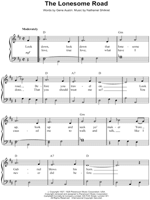 Lonesome Road by Nat King Cole - Sheet Music