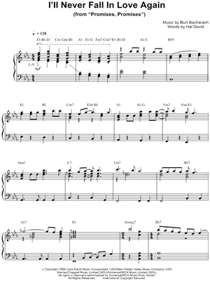 I'll Never Fall In Love Again from Promises Promises - Sheet Music