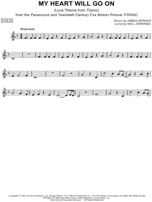 My Heart Will Go On by Celine Dion - Sheet Music