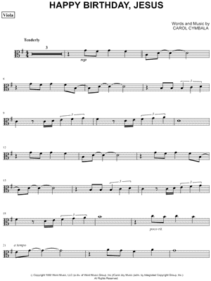 Happy Birthday, Jesus - Viola