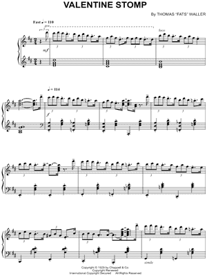 Valentine Stomp by Thomas 'Fats' Waller - Sheet Music