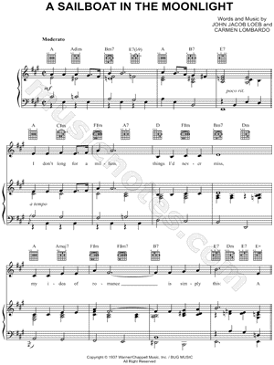 A Sailboat In the Moonlight