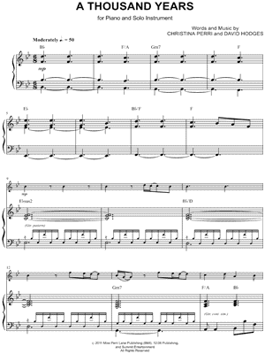 A Thousand Years - Piano Accompaniment