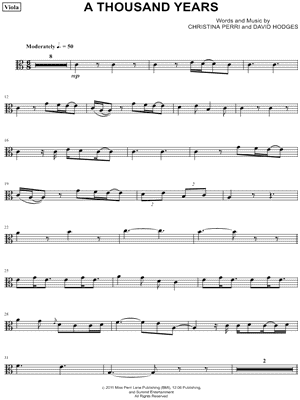 A Thousand Years - Viola