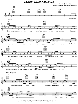 More Than Amazing by Lincoln Brewster - Sheet Music