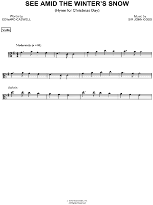 See Amid the Winter's Snow - Viola