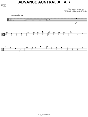 Advance Australia Fair - Viola