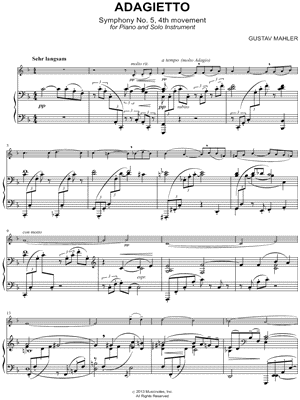 Adagietto (excerpt) - Piano Accompaniment