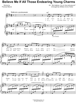 Believe Me If All Those Endearing Young Charms