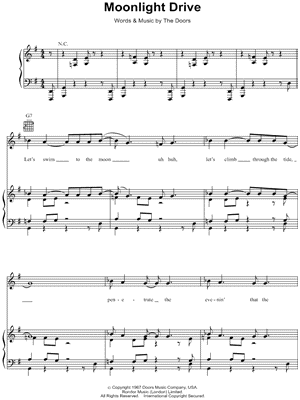 Moonlight Drive by The Doors - Sheet Music