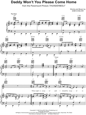 Daddy Won't You Please Come Home