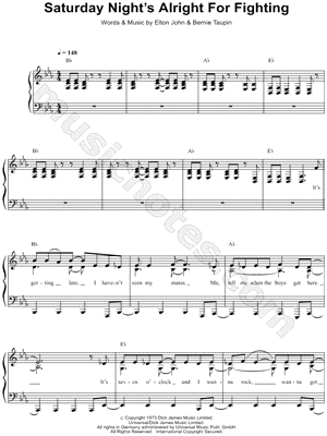 Saturday Night's Alright for Fighting