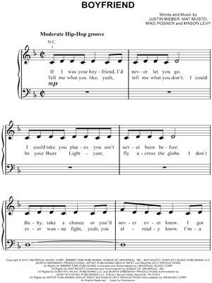Boyfriend by Justin Bieber - Sheet Music