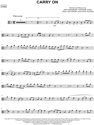 Carry On - Viola by Fun. - Sheet Music