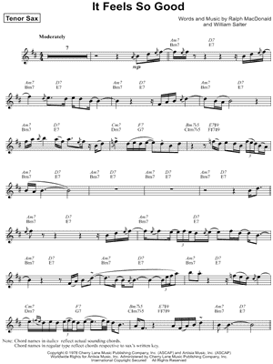 It Feels So Good by Grover Washington Jr. - Sheet Music