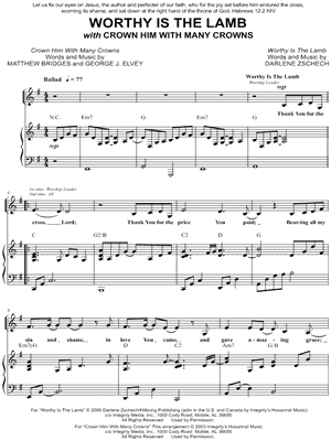 Worthy Is the Lamb / Crown Him With Many Crowns