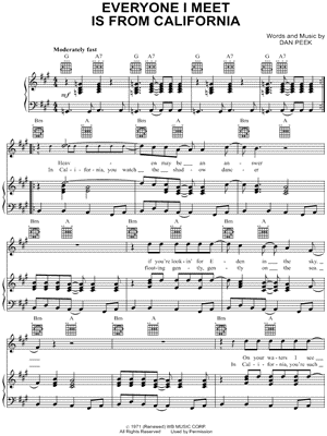 EVERYONE I MEET IS FROM CALIFORNIA