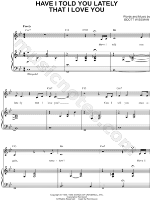 Have I Told You Lately That I Love You