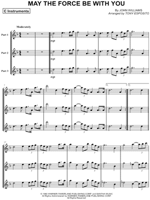 May the Force Be With You - C Instrument Trio