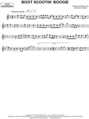 Boot Scootin' Boogie - Alto Saxophone