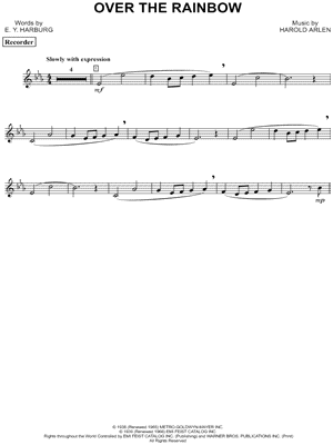 Over the Rainbow - Recorder