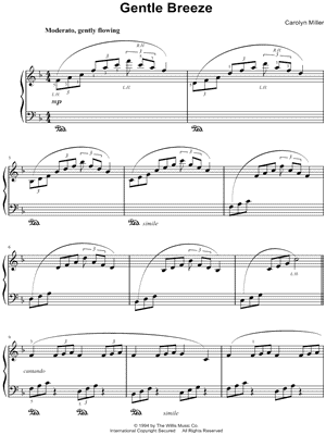 Gentle Breeze by Carolyn Miller - Sheet Music