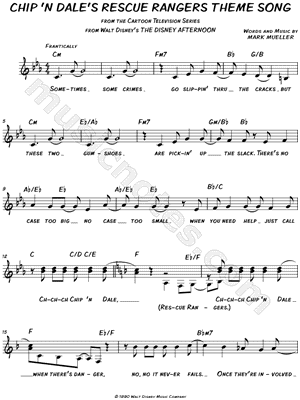 Chip 'N Dale Rescue Rangers Theme Song