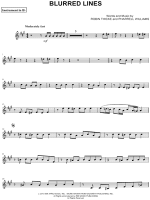 Blurred Lines - Bb Instrument