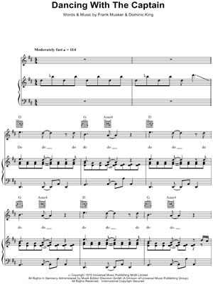 Dancing With the Captain by Paul Nicholas - Sheet Music