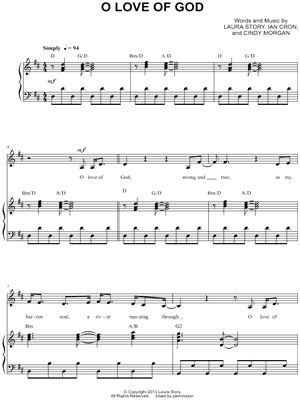 O Love of God by Laura Story - Sheet Music