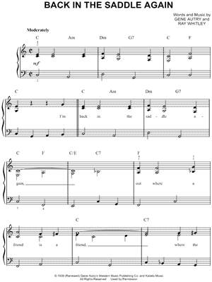 Back In the Saddle Again