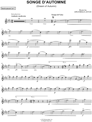 Songe d'Automne - C Instrument