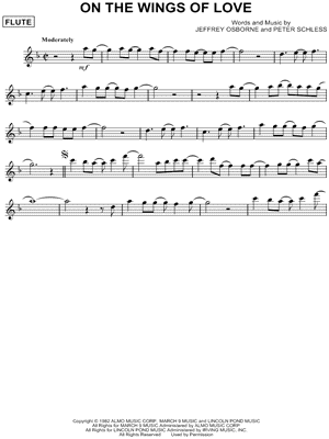 On the Wings of Love by Jeffrey Osborne - Sheet Music
