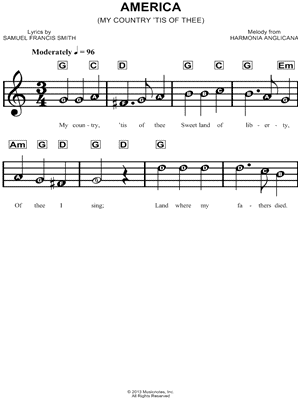 America (My Country 'Tis of Thee)