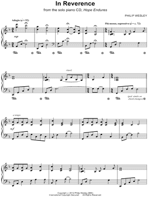 In Reverence by Philip Wesley - Sheet Music
