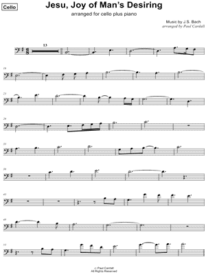 Jesu, Joy of Man's Desiring - Cello part