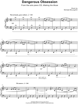 Dangerous Obsession by Michele McLaughlin - Sheet Music